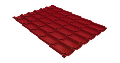 Металлочерепица классик 0,5 Satin RAL 3003 рубиново-красный