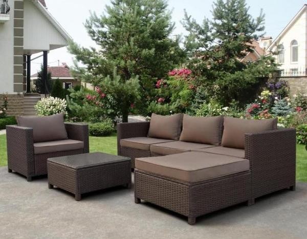 Комплект мебели AFINA плетеной из иск. ротанга YR821A Brown/Beige купить в Наро-Фоминске