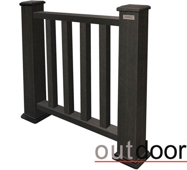 Ограждение из ДПК Outdoor Классик 3D STORM чёрный купить в Наро-Фоминске