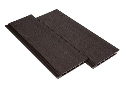 Фасадная панель из ДПК Deckart Vista 3D с текстурой дерева Махагон
