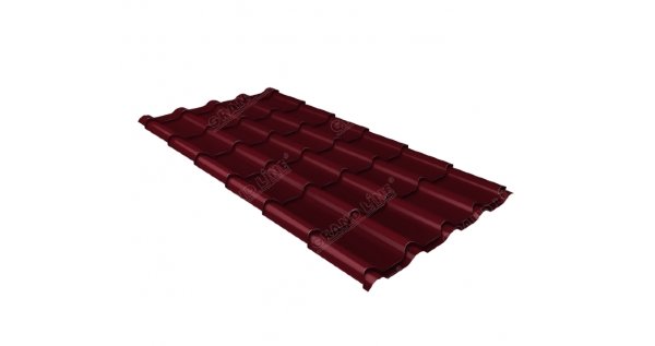 Металлочерепица камея 0,45 PE RAL 3005 красное вино купить в Наро-Фоминске