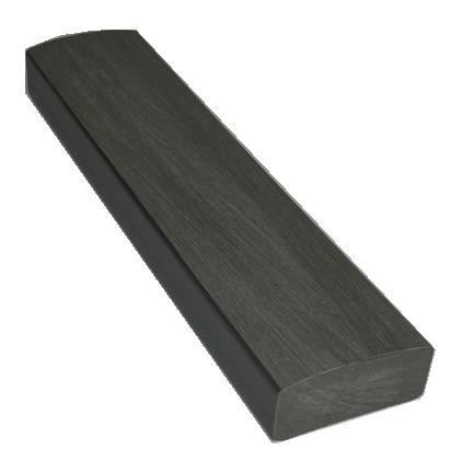 Лавочный брус Ecodecking Некст полнотелый брашированный 70х35 графит (под заказ) купить в Наро-Фоминске